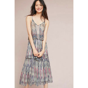 Anthropologie Meadow Rue Josie Tiered Dress 8